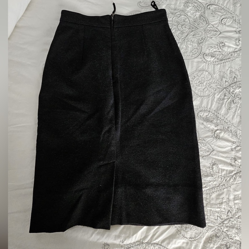 Dolce & Gabbana Black Midi Pencil Skirt with Slit